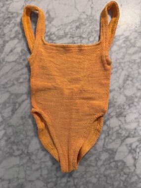 Hunza G Orange One-Piece Swimsuit